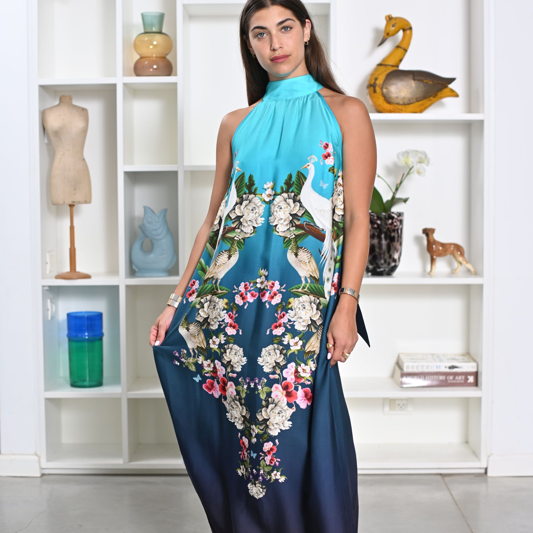 Tinkerbell Maxi Dress - Peacock Turquoise