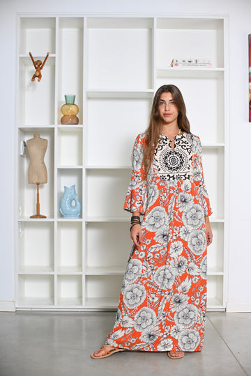 Woodstock Dress - Orange