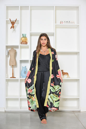 Maxi Kimono - Black Lillies